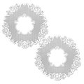 Heritage Lace Heritage Lace VT-2000W-S 20 in. Vintage Rose Round Doilies; White - Set of 2 VT-2000W-S